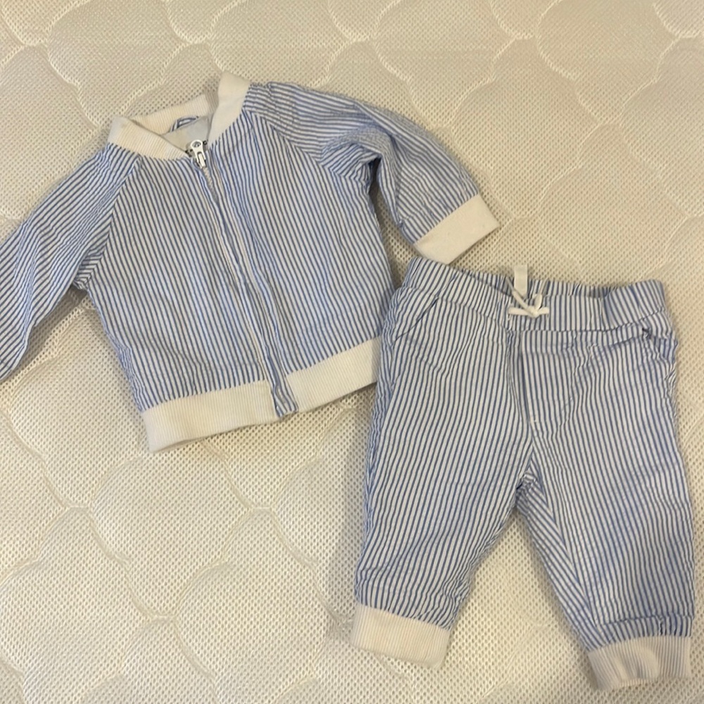 Janie and Jack Seersucker Suit 0-3mo